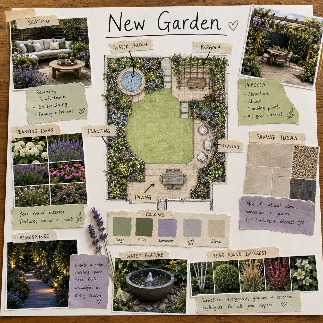 Mood Board for new Garden Design