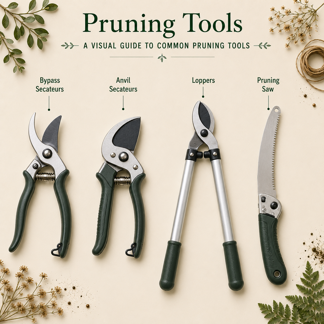 A representation of useful pruning tools